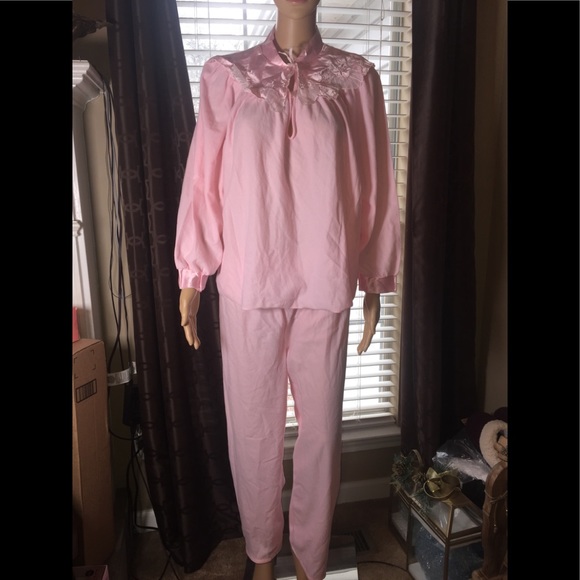 SUZANNE BETH S PAJAMA SET POLYESTER MADE IN USA - Picture 1 of 5